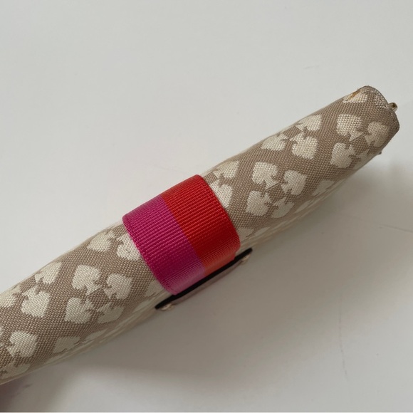 Kate Spade New York Neda Signature Stucco Canvas Zip Around Beige Wallet - Picture 5 of 15